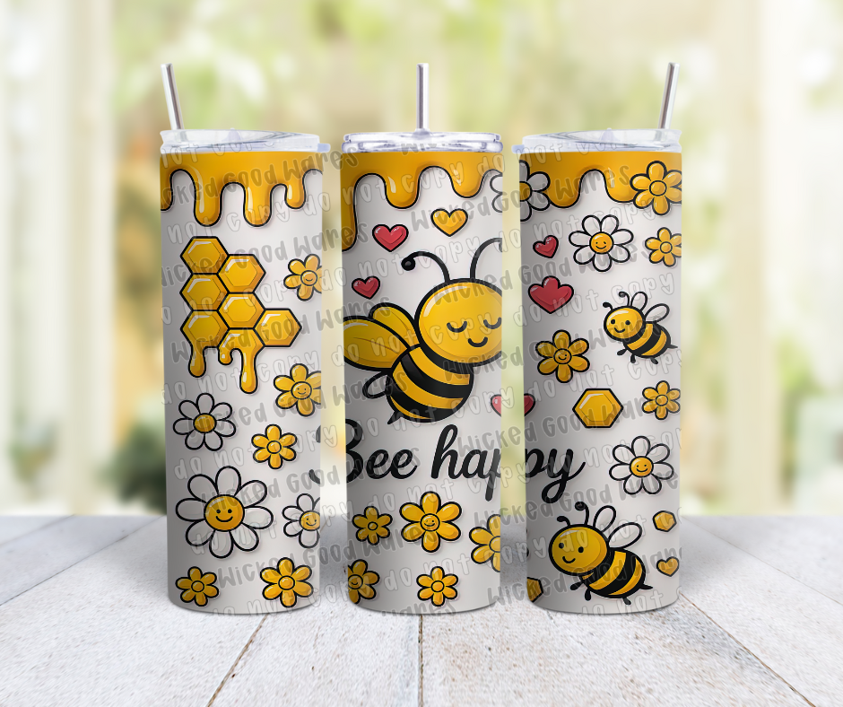 Bee Happy Tumbler
