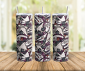 Floral Dino Skulls Tarot Tumbler